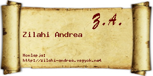 Zilahi Andrea névjegykártya